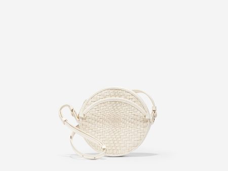 Grand Ambition Woven Leather Circle Bag  Online Hot Sale