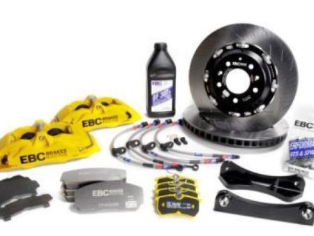 EBC Racing 12-20 Fiat 500 Abarth 1.4L Turbo Yellow Apollo-4 Calipers 330mm Rotor Front Big Brake Kit Online Sale