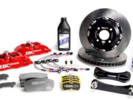 EBC Racing 12-20 Fiat 500 Abarth 1.4L Turbo Red Apollo-4 Calipers 330mm Rotors Front Big Brake Kit For Sale