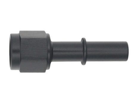 DeatschWerks 6AN Female Flare Swivel to 3 8in Male EFI Quick Disconnect - Anodized Matte Black Supply