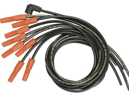 Spark Plug Wire Set - 8.8mm - 300+ Ferro-Spiral Race Wire - Universal - Vari-Angle Boots ACCEL 7040 300+ race wire universal spark plug wire sets have a spiral core and black silicone jacket. Sale