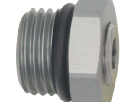 DeatschWerks 6AN ORB Male Plug Fitting with 1 8in NPT Gauge Port - Anodized DW Titanium Cheap