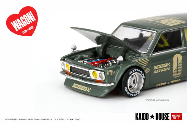 Kaido House x Mini GT 1:64 Mijo Exclusive Datsun Kaido 510 Wagon Green Limited Edition Discount