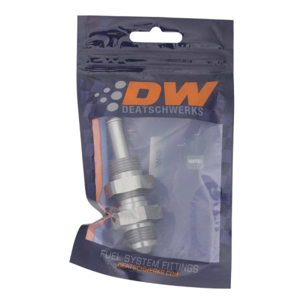 DeatschWerks 8AN Male Flare to Straight 3 8in Single Hose Barb - Anodized DW Titanium Online now