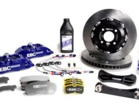 EBC Racing 12-20 Fiat 500 Abarth 1.4L Turbo Blue Apollo-4 Calipers 330mm Rotors Front Big Brake Kit Sale