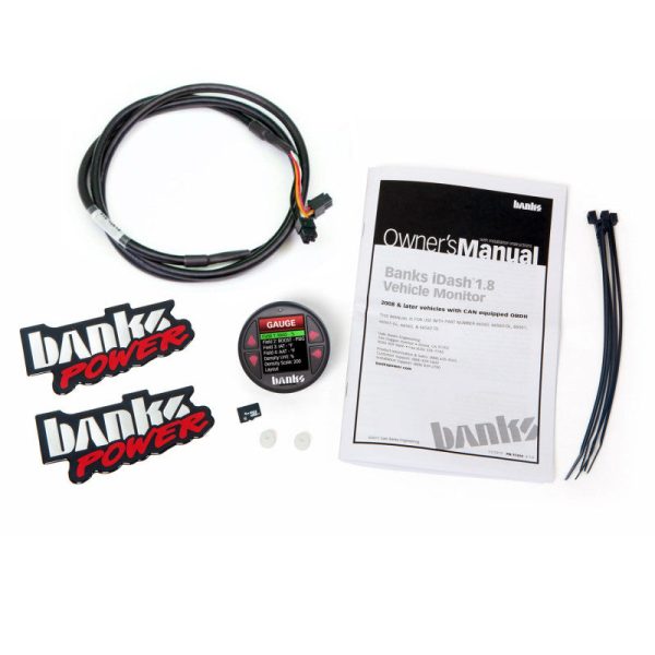 Banks Power 2008+ Universal CAN Bus iDash 1.8 Super Gauge - For Use w  PedalMonster Sale