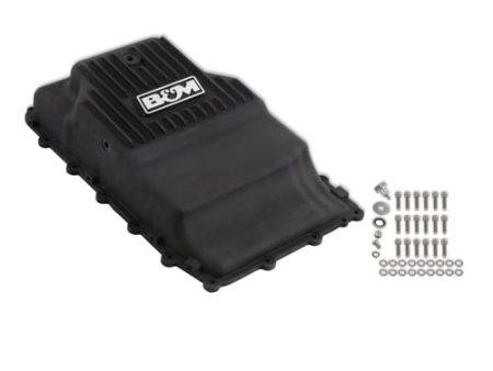 B&M Hi-Tek Heavy-Duty Deep Transmission Pan - Ford 10R80 - Aluminum - Black Sale