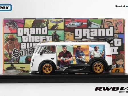 VOLKSWAGEN BUS VAN RWB GRAND THEFT AUTO GTA WHITE WITH GOLD WHEELS 1 64 SCALE DIECAST CAR MODEL Online Hot Sale