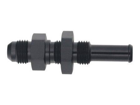 DeatschWerks 6AN Male Flare to Straight 3 8in Single Hose Barb - Anodized Matte Black Online now