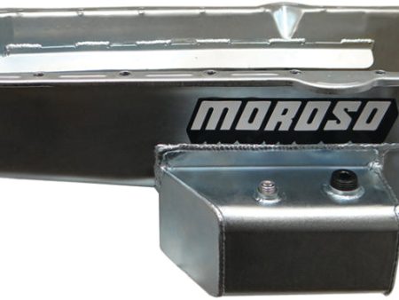 Moroso 80-85 Chevy SBC Dart (w 2 Pc Seal Low Clearance) Wet Sump 7qt 7in Steel Oil Pan - Black Online Hot Sale