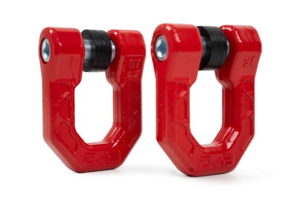 DV8 Offroad Elite Series D-Ring Shackles - Pair (Red) on Sale