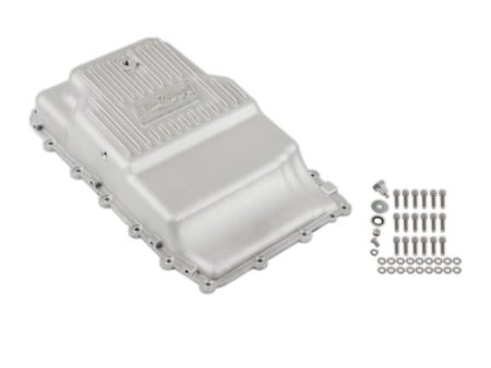 B&M Hi-Tek Heavy-Duty Deep Transmission Pan - Ford 10R80 - Aluminum - Natural Supply