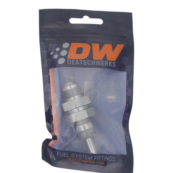 DeatschWerks 8AN Male Flare to Straight 5 16in Single Hose Barb - Anodized DW Titanium Supply