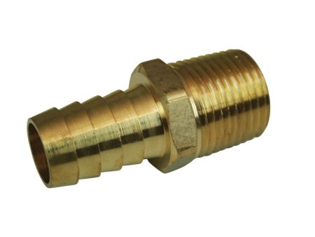 Moroso Straight Fitting - 1 2in NPT to 5 8in Barbed - Brass - Single Fashion