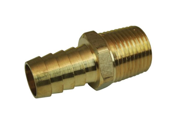 Moroso Straight Fitting - 1 2in NPT to 5 8in Barbed - Brass - Single Fashion