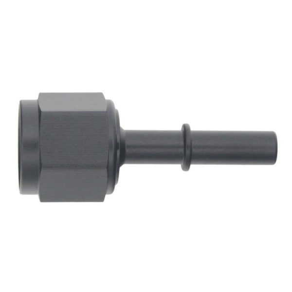 DeatschWerks 8AN Female Flare Swivel to 5 16in Male EFI Quick Disconnect - Anodized Matte Black For Cheap