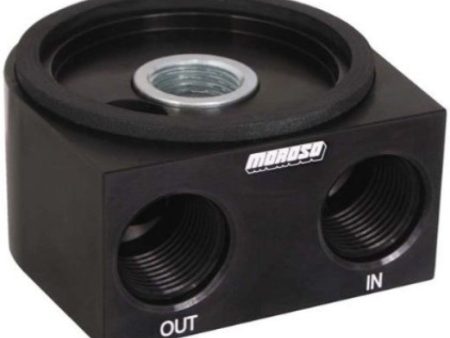 Moroso Universal Oil Filter Adapter - Sandwich - Oil Cooler - 22mm-1.5in Thread & 2-5 8in O-Ring on Sale