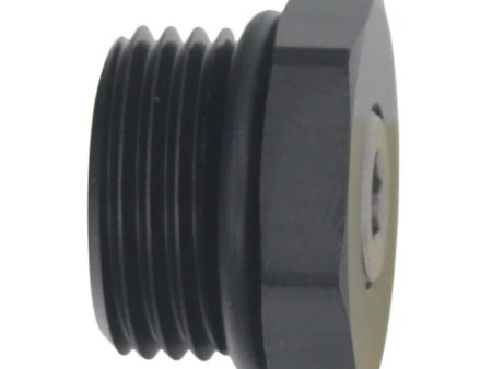 DeatschWerks 8AN ORB Male Plug Fitting with 1 8in NPT Gauge Port - Anodized Matte Black For Sale