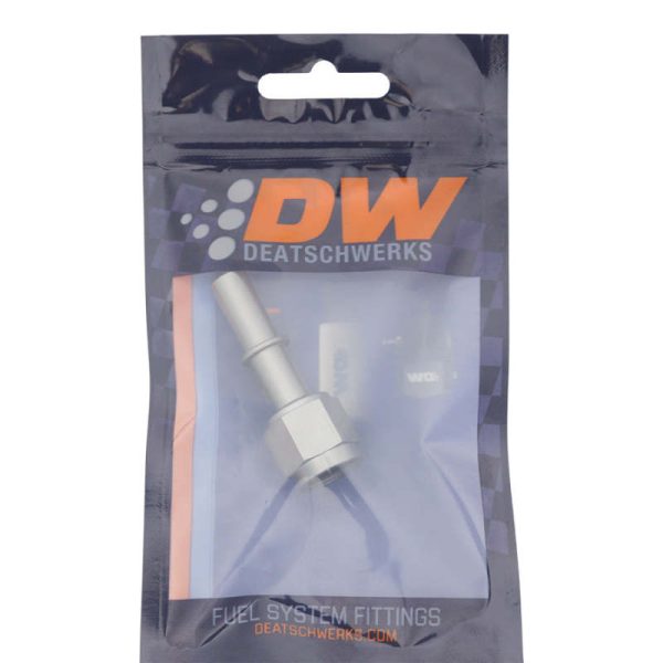 DeatschWerks 6AN Female Flare Swivel to 3 8in Male EFI Quick Disconnect - Anodized DW Titanium Online Sale