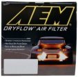 AEM 06-12 Chevrolet Corvette Z06 7.0L V8   08-12 Corvette 6.2L V8 Replacement DryFlow Air Filter on Sale