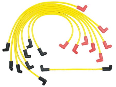 Spark Plug Wire Set - 8.8mm - Spiral Wire - Custom fit wire - Yellow with Red Boots ACCEL 8848, Spark Plug Wires, 8.8mm, Spiral Core, Yellow, Set Online