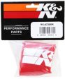 K&N Drycharger Air Filter Wrap Red 6in Base ID x 5in Top ID x 6.5in Height For Cheap