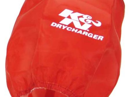 K&N Drycharger Air Filter Wrap Red 6in Base ID x 5in Top ID x 6.5in Height For Cheap