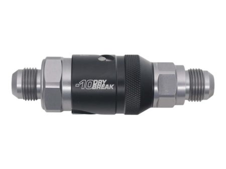 DeatschWerks 10AN Male Flare Quick Disconnect Dry Break Fitting - 2 Pieces Anodized Matte Black Online now