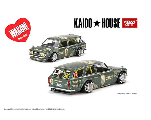 Kaido House x Mini GT 1:64 Mijo Exclusive Datsun Kaido 510 Wagon Green Limited Edition Discount