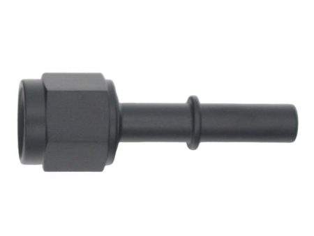 DeatschWerks 6AN Female Flare Swivel to 5 16in Male EFI Quick Disconnect - Anodized Matte Black Supply