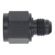 DeatschWerks 8AN Female Flare to 6AN Male Flare Reducer - Anodized Matte Black on Sale