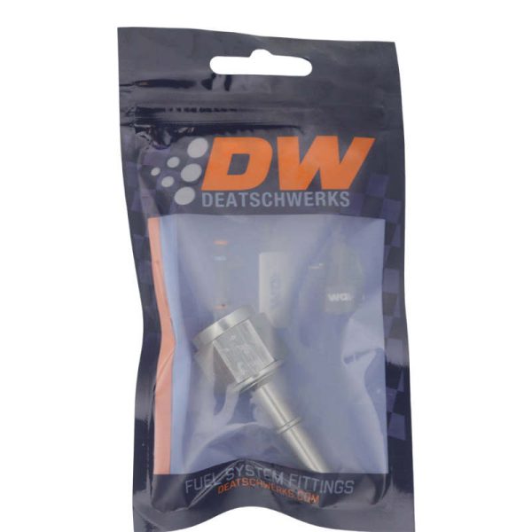 DeatschWerks 8AN Female Flare Swivel to 5 16in Male EFI Quick Disconnect - Anodized DW Titanium Fashion