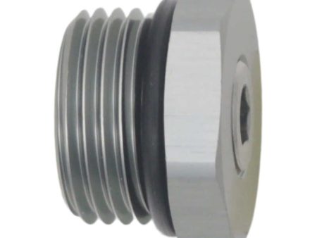 DeatschWerks 8AN ORB Male Plug Fitting with 1 8in NPT Gauge Port - Anodized DW Titanium Supply