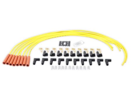 Spark Plug Wire Set - 8mm - Yellow with Orange Straight Boots ACCEL 4038, Spark Plug Wires, Super Stock, Spiral Core, 8mm, Yellow, Set Hot on Sale