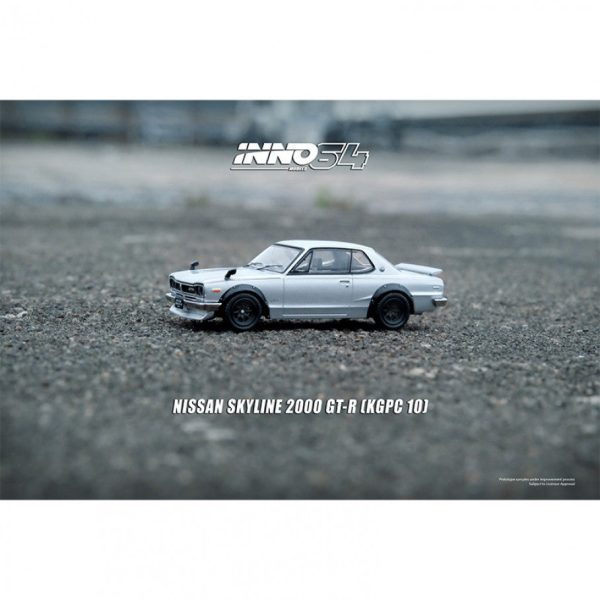 INNO64 1 64 NISSAN SKYLINE 2000 GT-R KPGC10 SILVER DIECAST SCALE MODEL CAR Online now