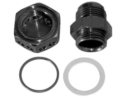 Moroso Positive Seal Fitting -12An - Black Anodized Aluminum - Single on Sale