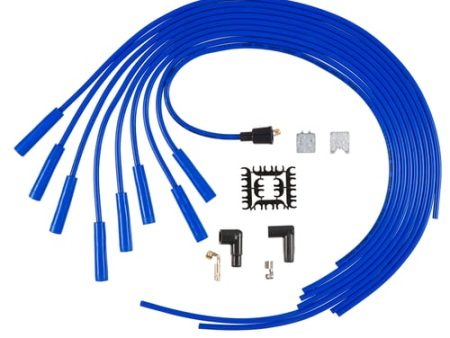 Spark Plug Wire Set - 8mm - Universal - Blue Wire with Blue Straight Boots ACCEL 5040B 8mm super stock spark plug wires feature a spiral core and blue silicone jacket. For Cheap