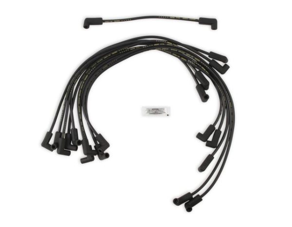 Spark Plug Wire Set- 8mm - Super Stock - Custom - Black Wire Custom spark plug wire set - 500 Ohms Ft Sprial Core - SBC 1987-1995 V8 For Discount