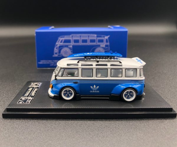 LIBERTY 64 VOLKSWAGEN BUS TYPE 1 - WHITE AND BLUE  ADIDAS  DECALS 1 64 DIECAST Online Hot Sale