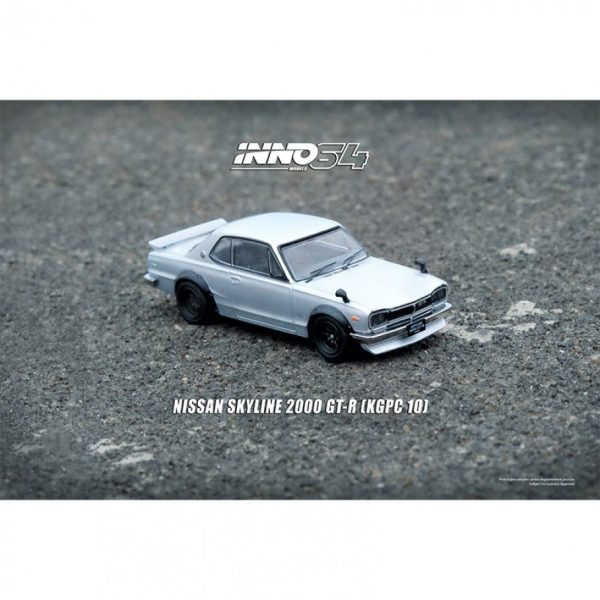 INNO64 1 64 NISSAN SKYLINE 2000 GT-R KPGC10 SILVER DIECAST SCALE MODEL CAR Online now