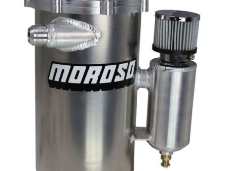 Moroso 15in Tall 7in Dia 6qt Dry Sump Tank w Breather Tank Hot on Sale