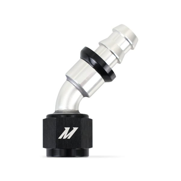 Mishimoto 45 Degree Push Lock Fitting - 8AN Discount