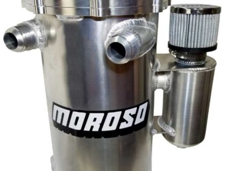 Moroso Dry Sump Oil Tank - Pro Mod - 13in Tall - 2 Piece - 7in Diameter -16An Fitting Fashion