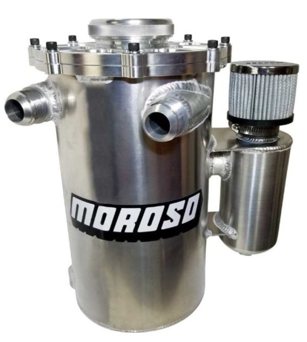 Moroso Dry Sump Oil Tank - Pro Mod - 13in Tall - 2 Piece - 7in Diameter -16An Fitting Fashion