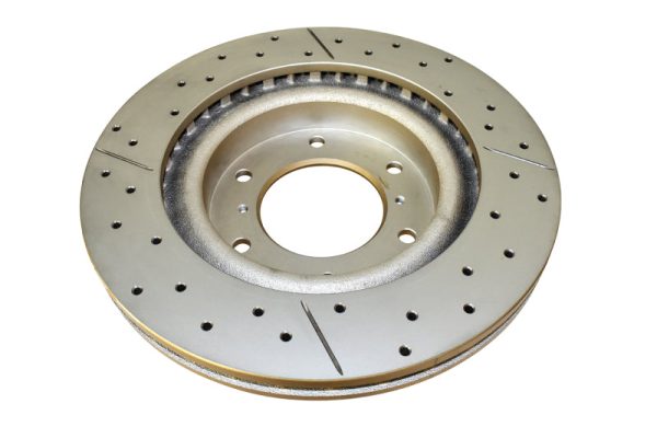 DBA 15-21 Volkswagen GTI (w Perf Pkg 340mm Front Disc) Front Street Series Drilled & Slotted Rotor Fashion